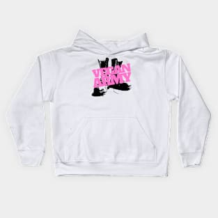 VEGAN ARMY BOOTS LOGO [PINK] Kids Hoodie